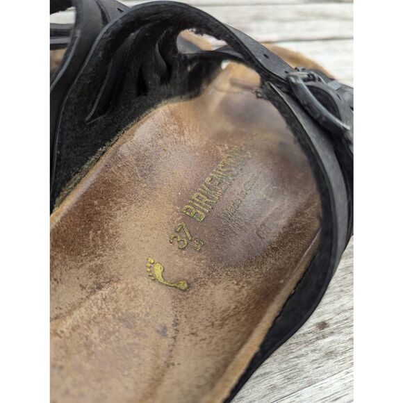 Birkenstock Palermo sandals women's size 6 (37) black double strap comfort - Picture 6 of 8